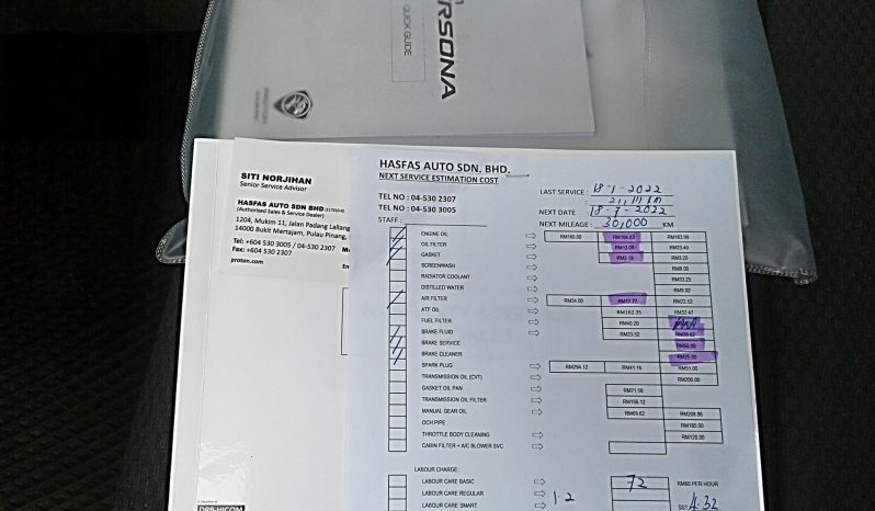 
YEAR MADE 2020 YEAR REGISTERED 2020 PROTON PERSONA 1.6 (A) CVT STANDARD full									